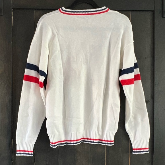 Women’s vintage tennis sweater red white and blue - Picture 5 of 5